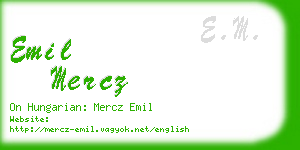 emil mercz business card
